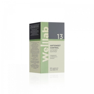 БАД для поддержки углеводного обмена Welllab ANTISWEET CONTROL, 60 капсул