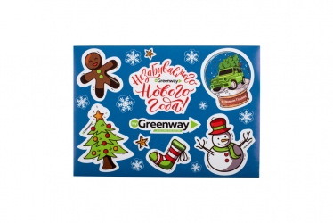 Новогодний стикерпак, голубой / New Year sticker pack, blue